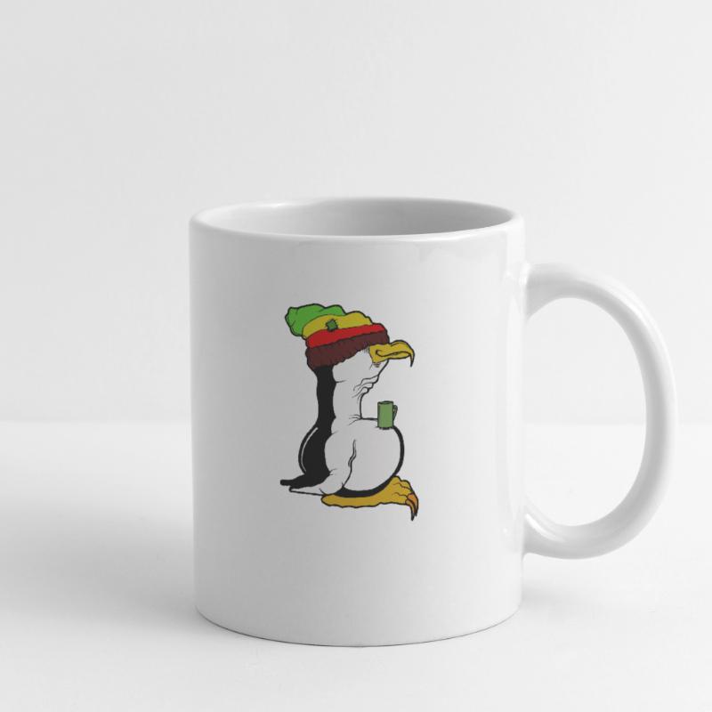 Pause café pingouin Linux Rasta Informatik PC Nerd Mug blanc