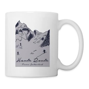 Haute Route - Frankreich, Schweiz - Tasse - Weiß - Rechts
