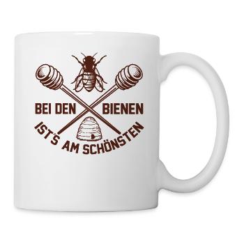 Bei den Bienen - Tasse - Weiß - Rechts