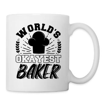 World's Okayest Baker - Tasse - Weiß - Rechts