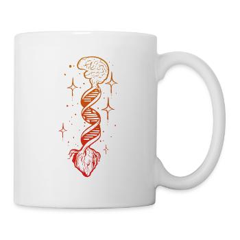 coeur-cerveau anatom ou chercheur cadeau - Mug blanc - blanc - Droite