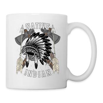 Native Indian for Indian Friends - Mug - white - Right
