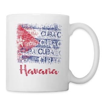 Havana Cuban Flag Geschenk - Tasse - Weiß - Rechts