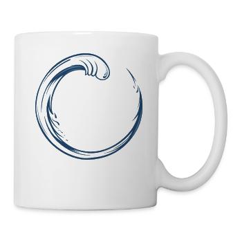 Paix ying yang vague méditation zen bouddhisme - Mug blanc - blanc - Droite