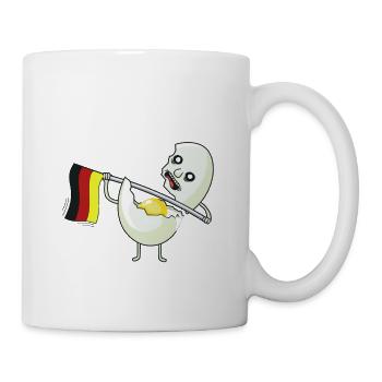 Deutsches Weich Ei Deutschland Fahne Spaßig Fahnen - Tasse - Weiß - Rechts