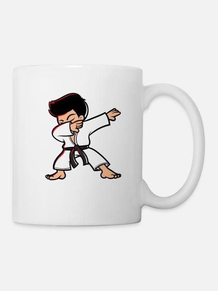 Karate Taekwondo Dabbing Junge Lustig Dab - Tasse - Weiß