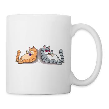 Baby cat future stoner cat joint smoker rib - Mug - white - Right