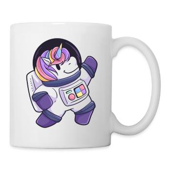 Cadeau d'astronaute de l'espace extra-atmosphérique de licorne - Mug blanc - blanc - Droite