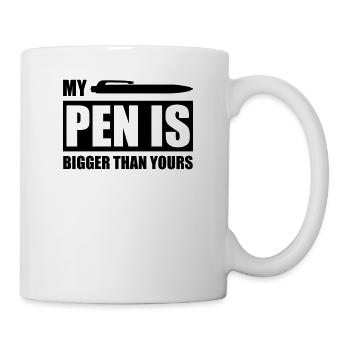 Ma plume est plus grosse que la vôtre - Mug blanc - blanc - Droite