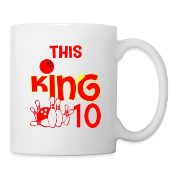 This Bowling King Is 10 Years Old - Mug - white - Right