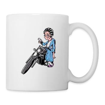 Grand-mère moto retraite retraite motard âge - Mug blanc - blanc - Droite