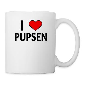 i love pupsen - Tasse - Weiß - Rechts