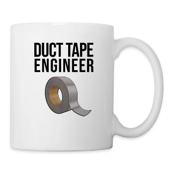 Ingénieur en ruban adhésif - cadeau Heinwerker drôle - Mug blanc - blanc - Droite