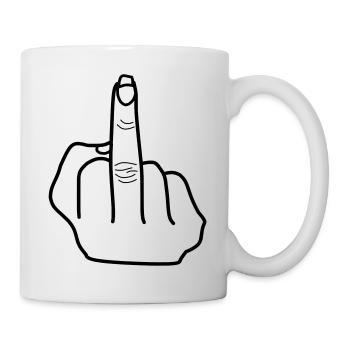 Middle finger stink finger Middle finger black - Mug - white - Right
