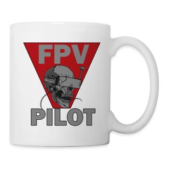 FPV Pilot Geschenkidee Dronenflieger - Tasse - Weiß - Rechts