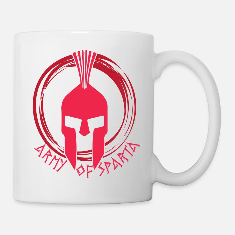 Sparta Helm Troja - Tasse - Weiß