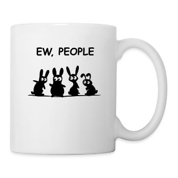 Rabbit Ew, People Rabbit Rabbit Funny T-Shirt - Mug - white - Right