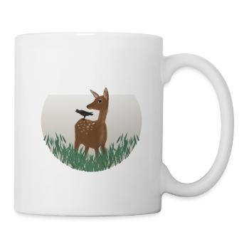 das Reh - Tasse - Weiß - Rechts