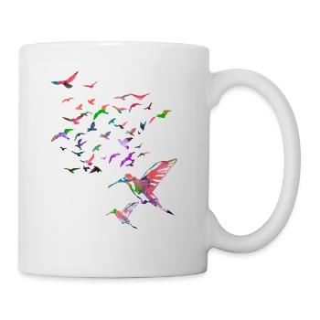 birds, hummingbird, swarm, graffiti, illustration, bird - Mug - white - Right
