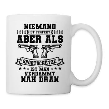 Sportschütze - Tasse - Weiß - Rechts