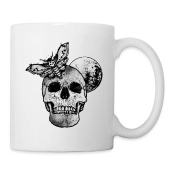 Totenschädel Totenkopf Skull Schädel Rock Gothic - Tasse - Weiß - Rechts