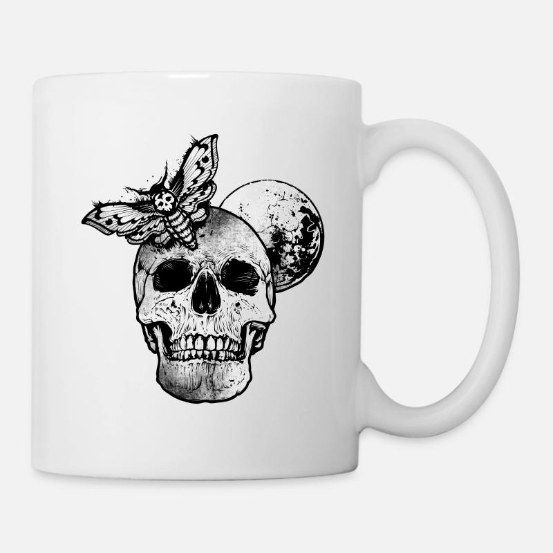 Skull Skull Skull Skirt Gothic - Mug - white