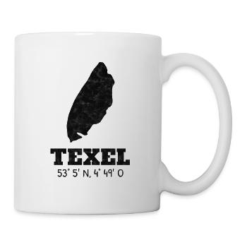 Texel Niederlande Holland Insel Koordinaten - Tasse - Weiß - Rechts