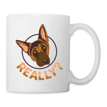 chien - Mug blanc - blanc - Droite