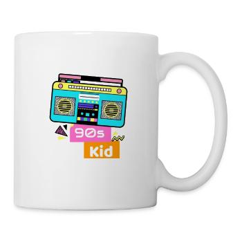Enregistreurs de cassettes rétro nostalgie ghettoblaster - Mug blanc - blanc - Droite