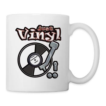 Just Vinyl Turntable metallic - Tasse - Weiß - Rechts