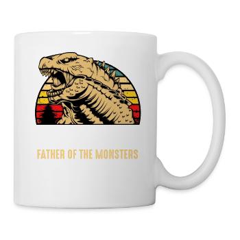 Dadzilla père papa cadeau fête des pères fils monstre - Mug blanc - blanc - Droite