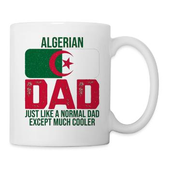 Père algérien Algérie drapeau fête des pères - Mug blanc - blanc - Droite