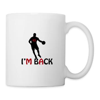 Jordan I'm back 45 t-shirt Michael Jordan is back - Mug blanc - blanc - Droite