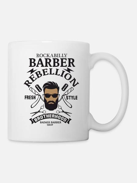 Barber Rebellion Design - Tasse - Weiß