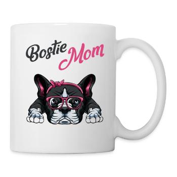 Bostie Mom Boston Terrier dogs animal lovers - Mug - white - Right