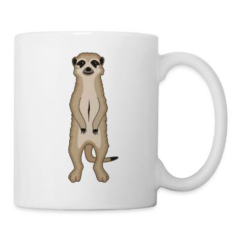 Meerkat Funny Gift Ladies Gentlemen Children - Mug - white - Right