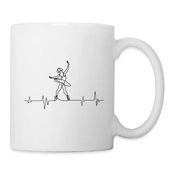 Battement de coeur de ballet - Mug blanc - blanc - Droite