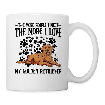 Golden Retriever - Tasse - Weiß - Rechts