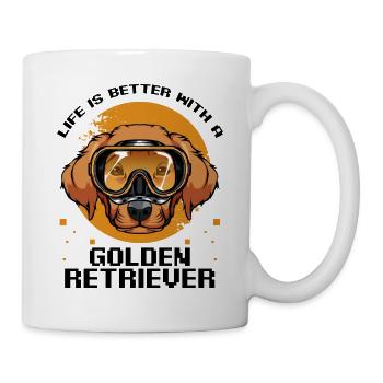 Golden Retriever - Tasse - Weiß - Rechts