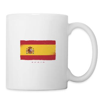 Spanische Flagge - Tasse - Weiß - Rechts