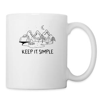 Keep It Simple Camping Camping Tent Tents Vacation - Mug - white - Right