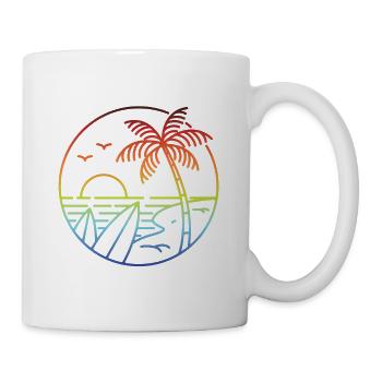 Sommerliches Tropenparadies Ulaub - Tasse - Weiß - Rechts