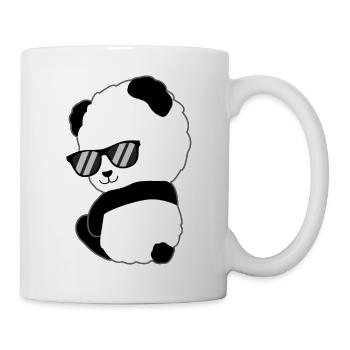 Panda mignon lunettes de soleil cadeau ours panda - Mug blanc - blanc - Droite