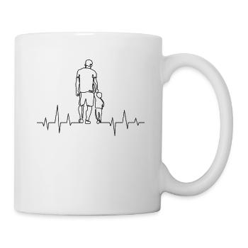 Vater Und Sohn Herzschlag - Tasse - Weiß - Rechts