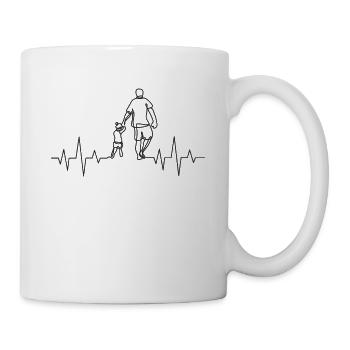 Vater Und Tochter Herzschlag - Tasse - Weiß - Rechts