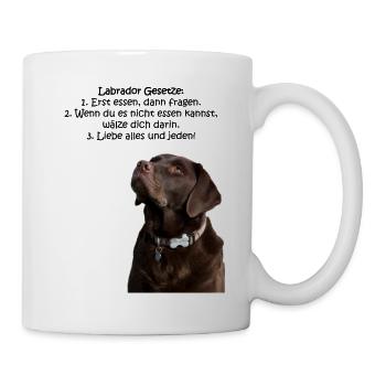 Die Gesetze eines Labradors - Tasse - Weiß - Rechts