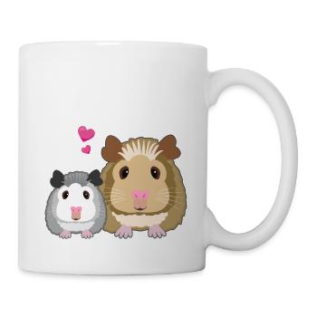 Große Cousine Geschenk Meerschweinchen - Tasse - Weiß - Rechts