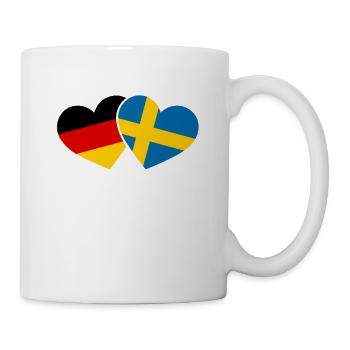Sweden and Germany heart - travel vacation - Mug - white - Right