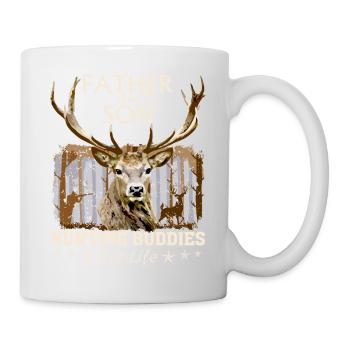 Père et fils chassant les copains pour la vie T-Shirt Gi - Mug blanc - blanc - Droite