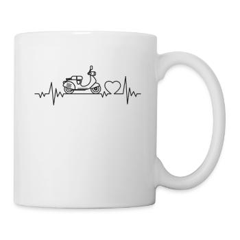 Moped Herzschlag - Tasse - Weiß - Rechts